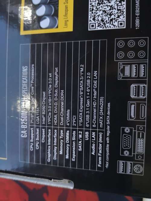 ***BRAND NEW***GIGABYTE B250M-D3H*2 WAY CROSSFIRE*6TH,7TH GEN SUPPORT*4K DISPLAY SUPPORT*VR READY*